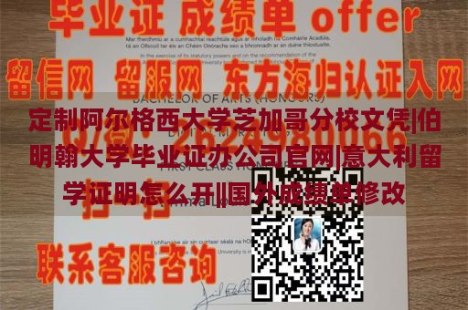 定制阿尔格西大学芝加哥分校学位证书|伯明翰大学毕业证办理|意大利留学认证办理指南|国外成绩单调整服务