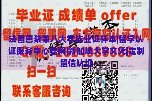 法国巴黎第八大学毕业证样本|留学认证服务中心官网|新加坡大学文凭|定制留信认证